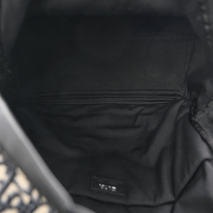 Christian Dior Oblique Calfskin Rider Backpack Beige Black 5 of 10