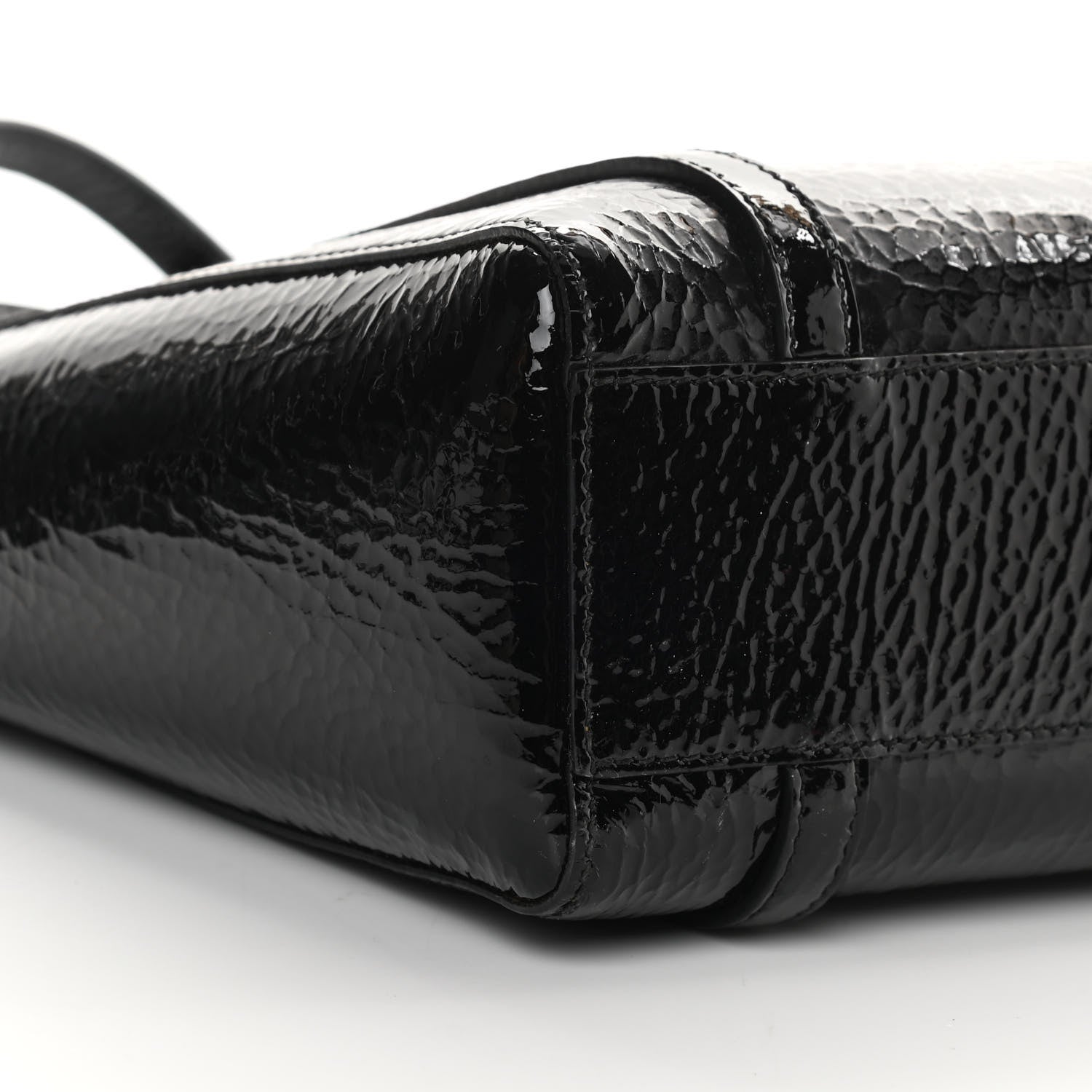 Balenciaga Textured Patent Calfskin XXS Everyday Tote Black 7 of 18