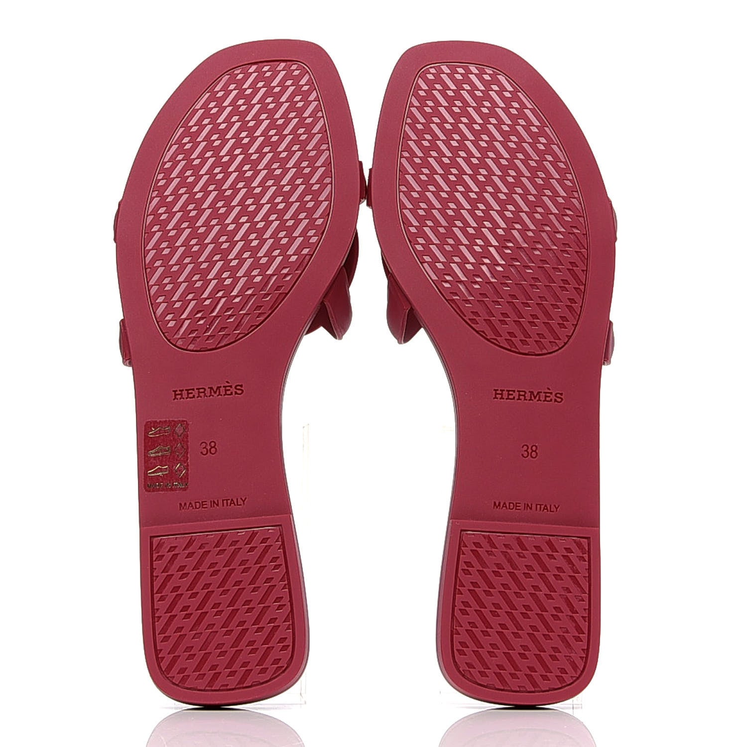 Hermes Rubber Aloha Sandals 38 Rose Baie 4 of 4