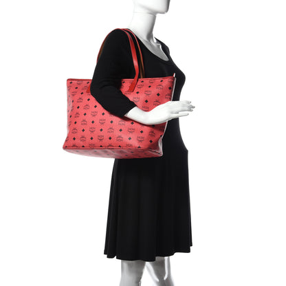 MCM Visetos Medium Shopper Tote Pink 2 of 9