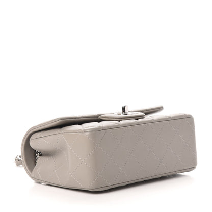 Chanel Lambskin Quilted Mini Rectangular Flap Grey 4 of 11