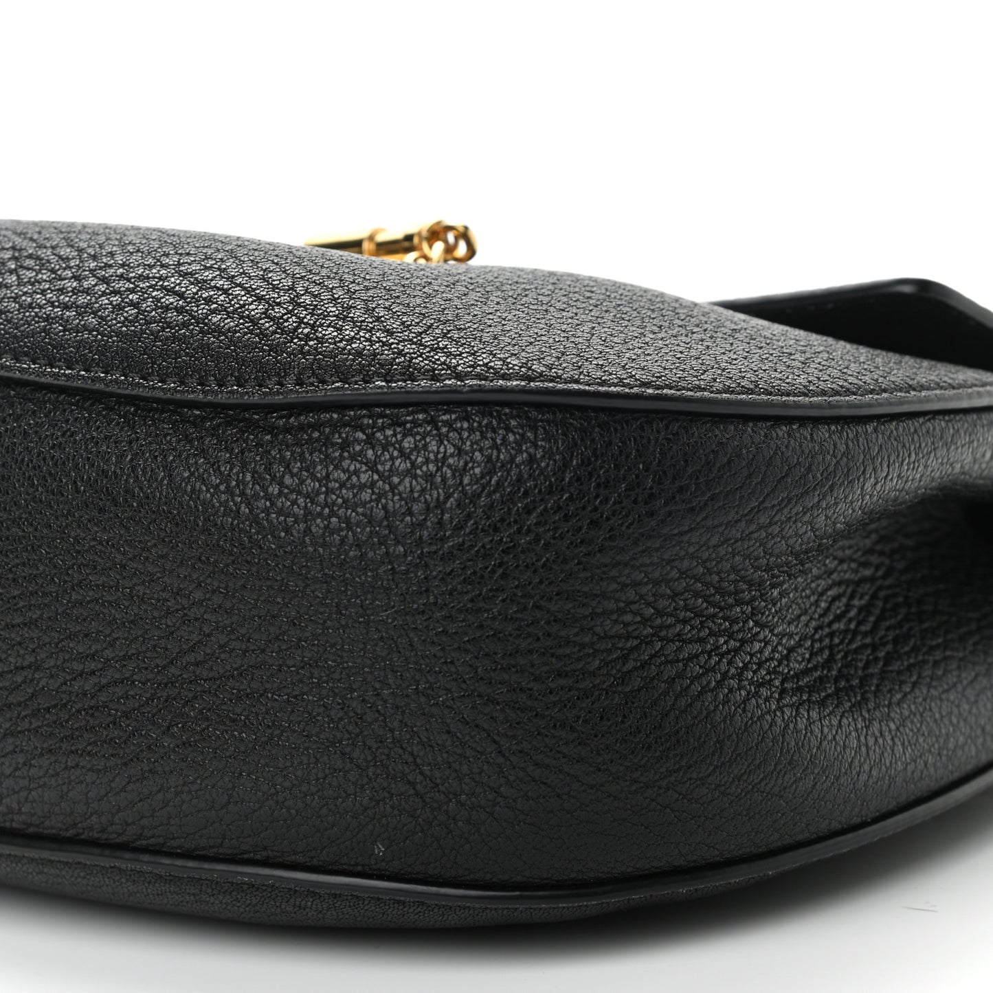 Grained Lambskin Drew Shoulder Bag Black