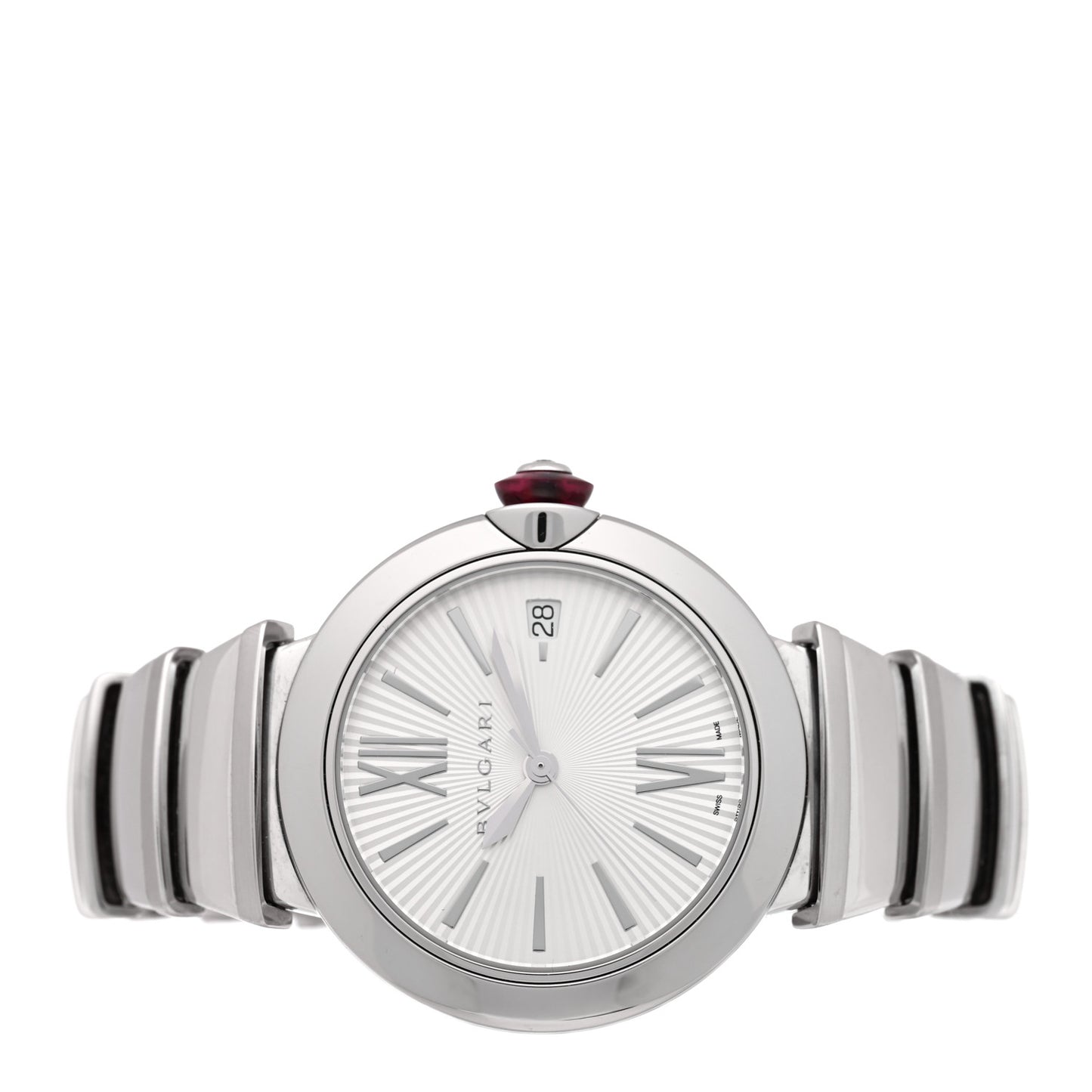 Stainless Steel Diamond 36mm Lucea Automatic Watch Silver