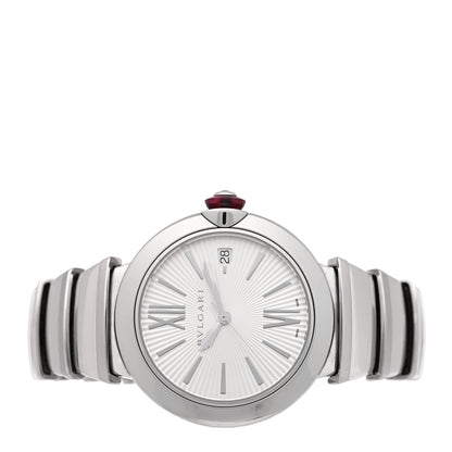 Bulgari Stainless Steel Diamond 36mm Lucea Automatic Watch Silver 2 of 4