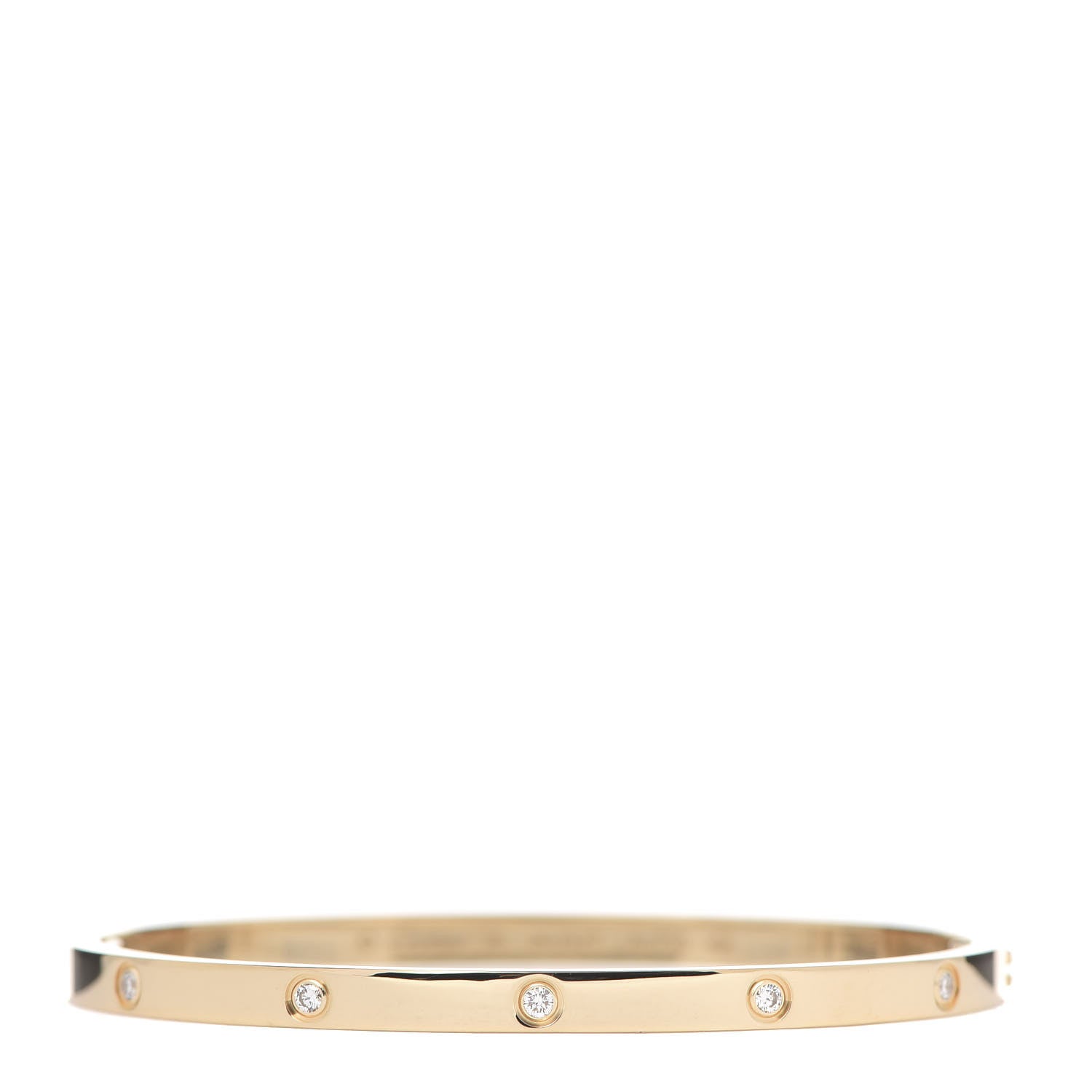 Cartier 18K Yellow Gold 10 Diamond Small LOVE Bracelet 16 1 of 8