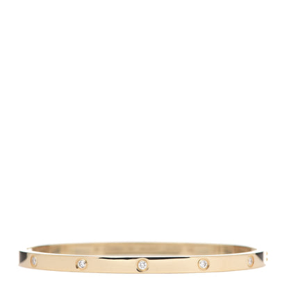 Cartier 18K Yellow Gold 10 Diamond Small LOVE Bracelet 16 1 of 8