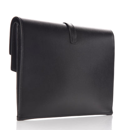 Saint Laurent Smooth Calfskin Monogram Sulpice Clutch Black 3 of 7
