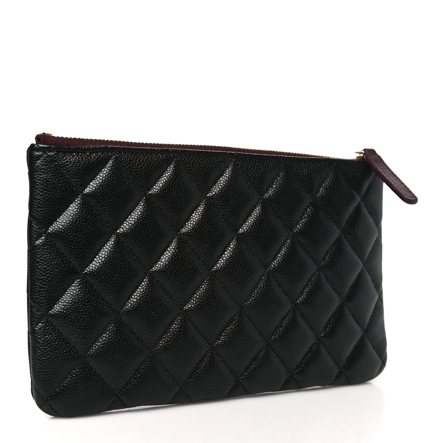 Caviar Quilted Cosmetic Case Black