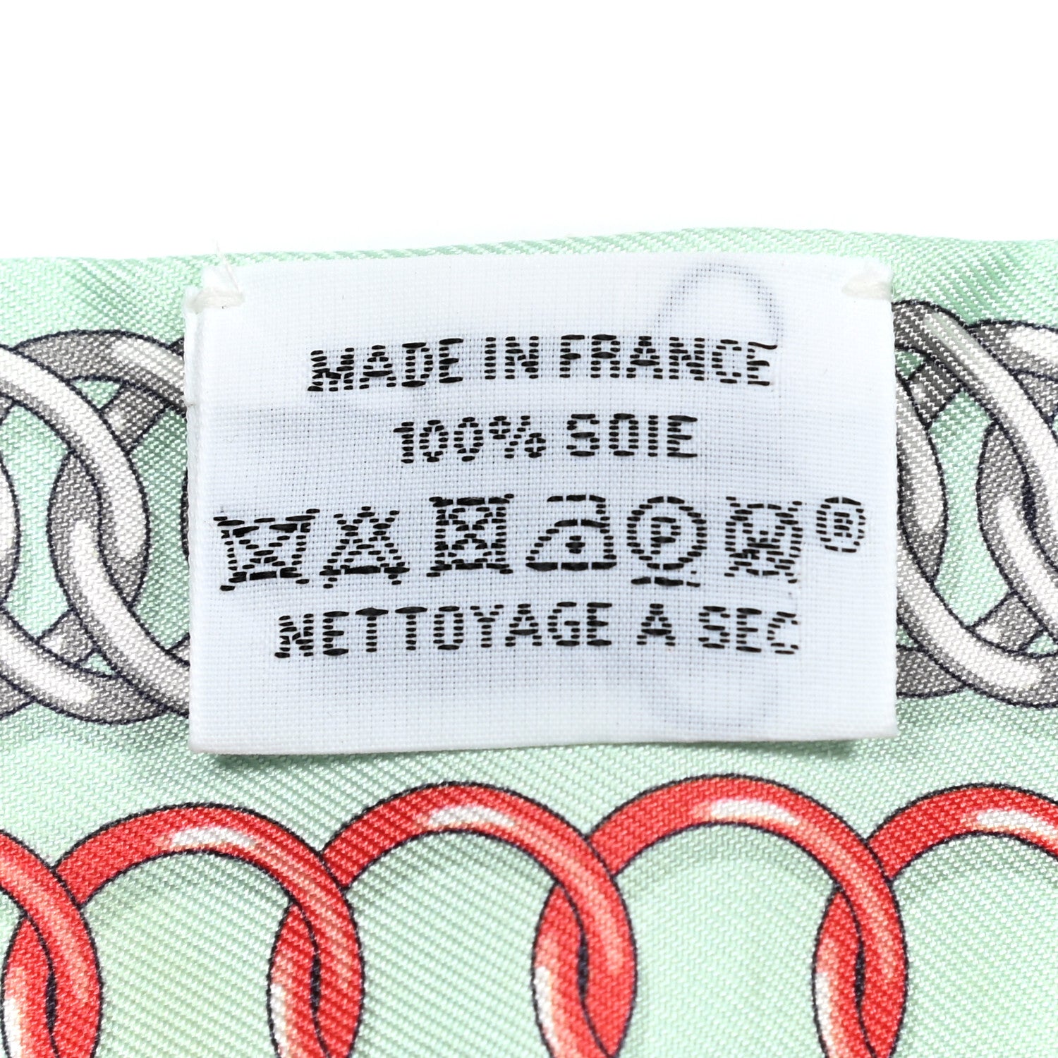Hermes Silk Maillons Twilly Vert D'eau Ciel Rouge 3 of 5