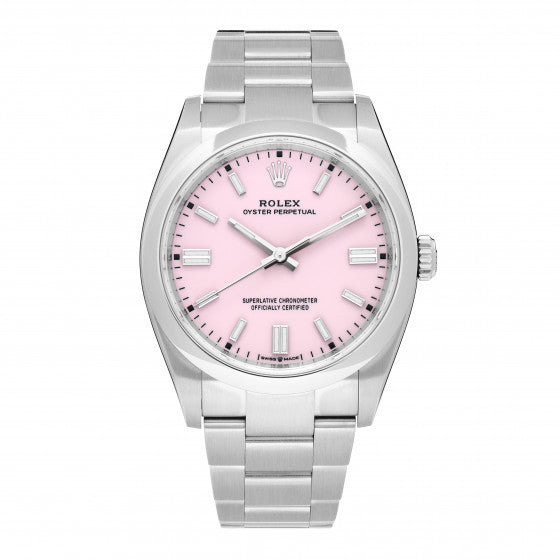 Rolex Stainless Steel 36mm Oyster Perpetual Watch Candy Pink 126000 1 of 4