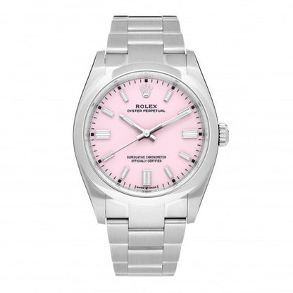 Rolex Stainless Steel 36mm Oyster Perpetual Watch Candy Pink 126000 1 of 4
