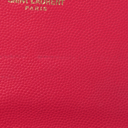 Saint Laurent Grain De Poudre Classic Monogram Cassandre Wallet Fuchsia 38 of 38