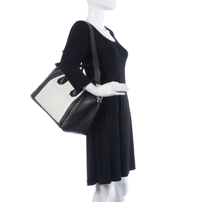 Givenchy Calfskin Medium Studded Bi-Color Antigona Black White 2 of 11