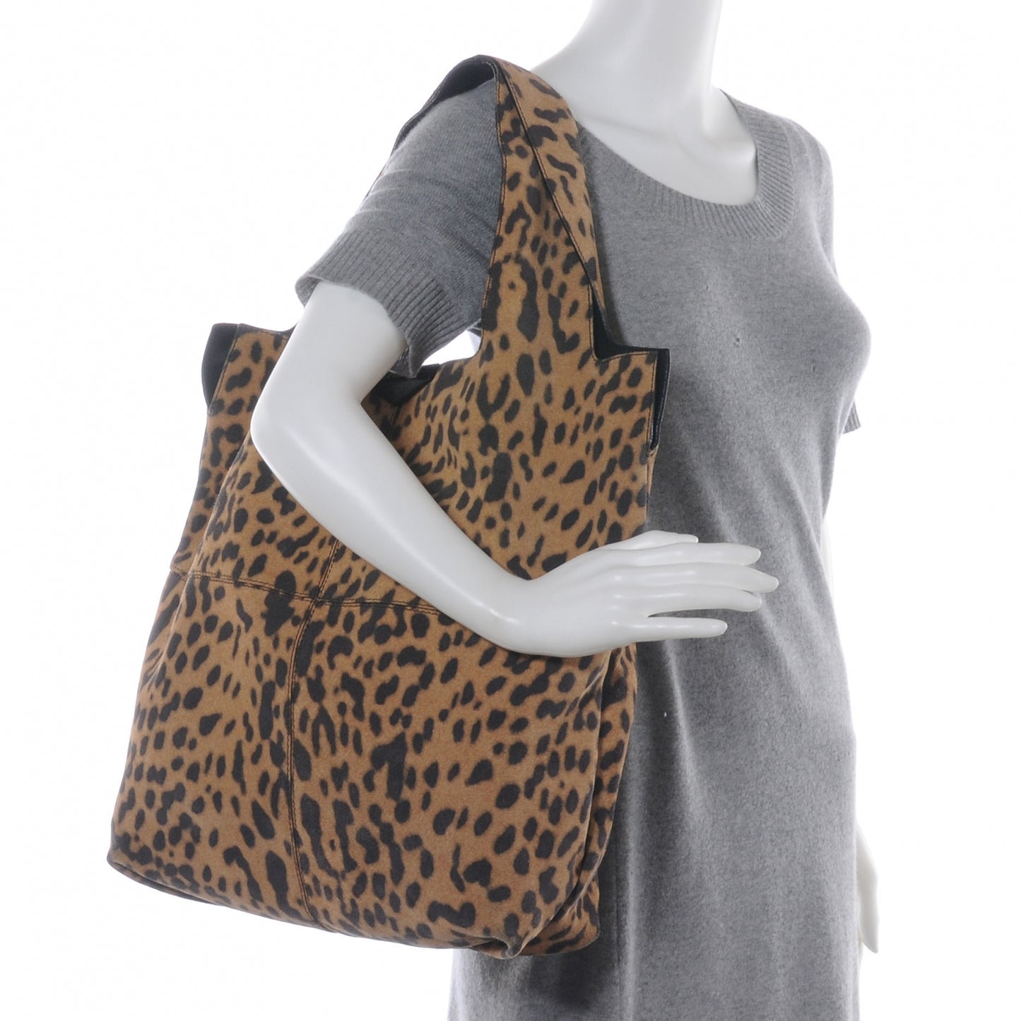 Lambskin Brushed Leopard Print George V Bag