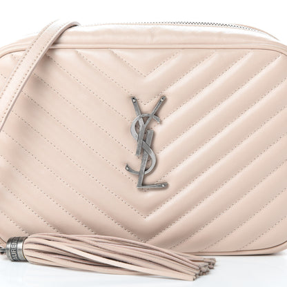 Saint Laurent Calfskin Matelasse Monogram Lou Camera Bag Marble Pink 8 of 14