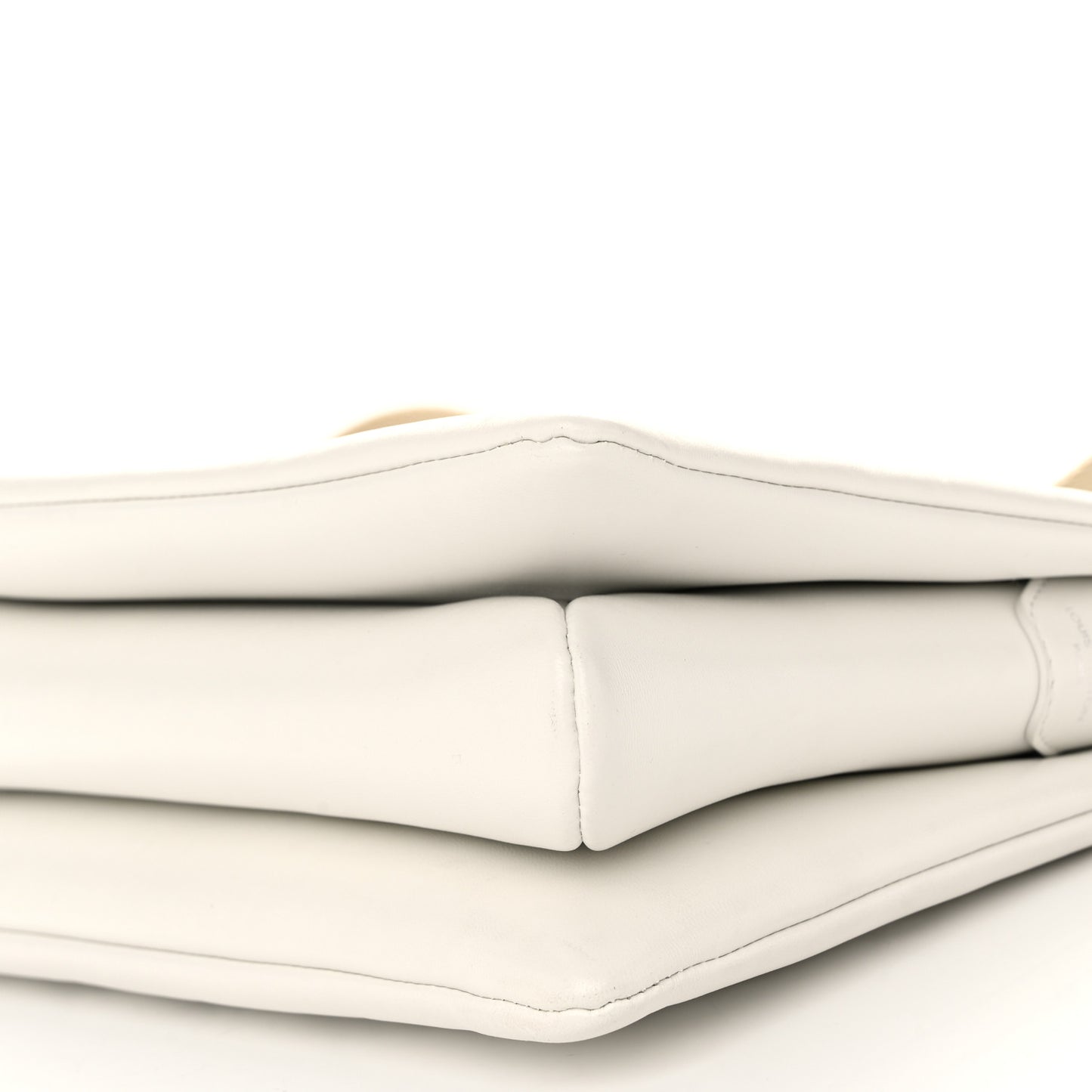 LV x YK Lambskin Embossed Monogram Coussin PM White