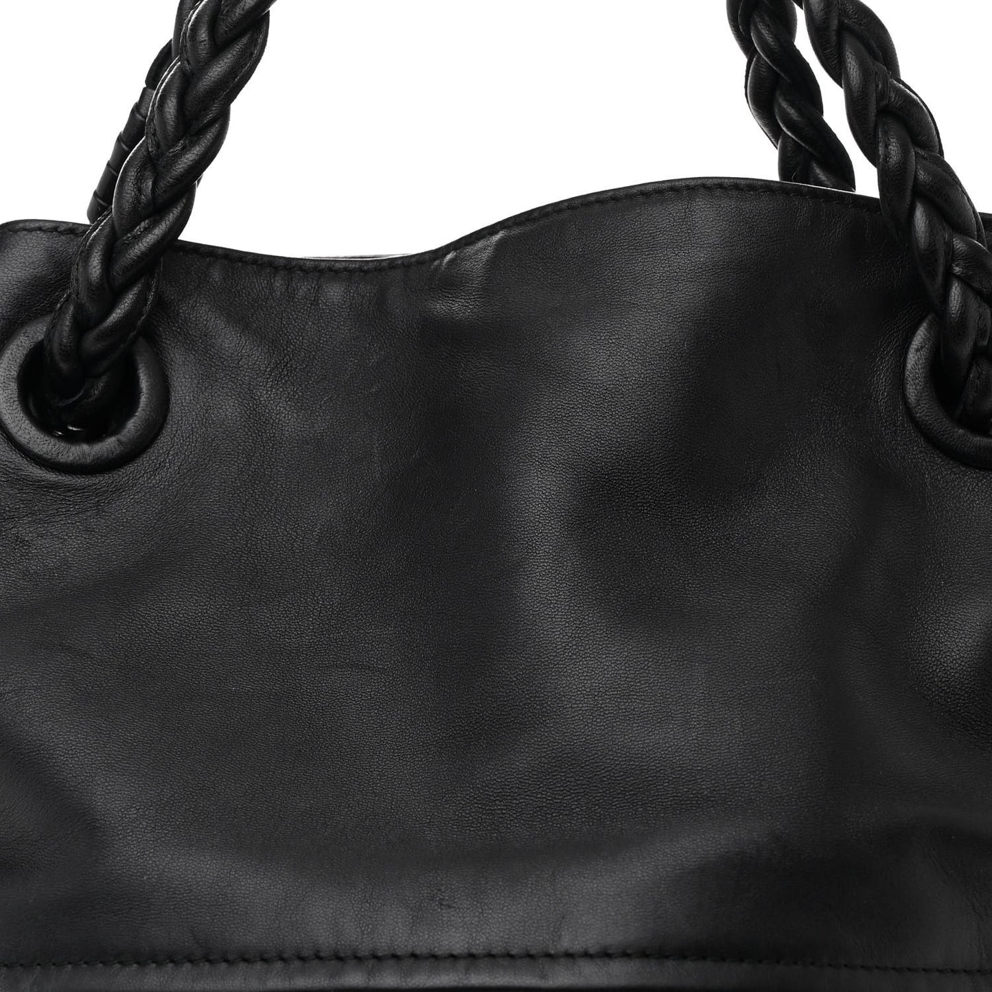 Cervo Deerskin Intrecciato Julie Tote Black