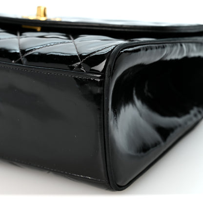 Chanel Patent Quilted Small Kelly Flap Bag Black 9 of 9