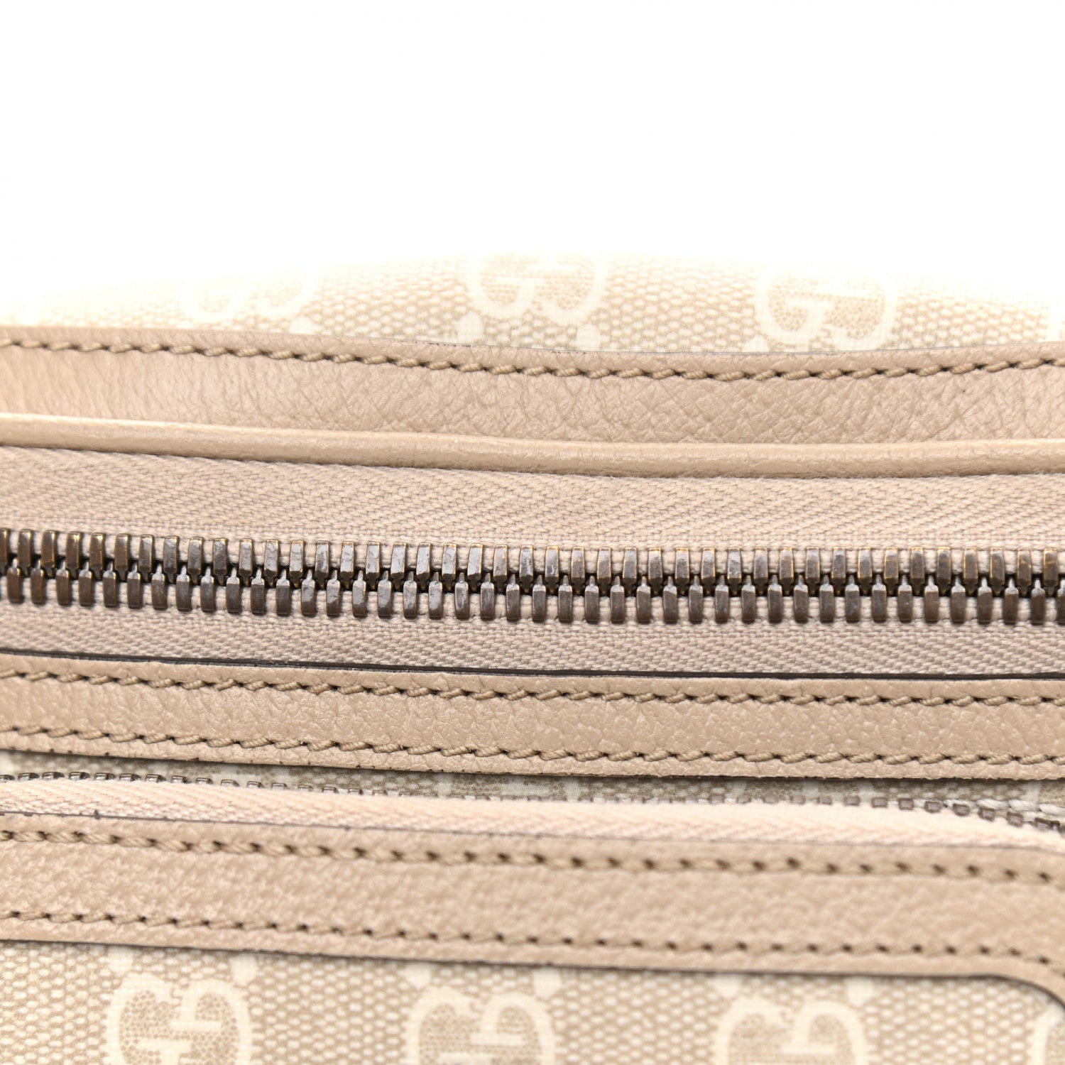 Gucci GG Supreme Monogram Textured Calfskin Web Retro Interlocking G Belt Bag Beige Mystic White Oatmeal 11 of 11