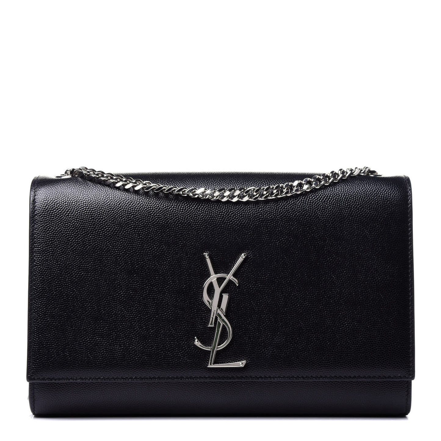 Grain De Poudre Medium Classic Monogram Kate Satchel Black