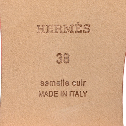 Hermes Epsom Oran Sandals 38 Orange Joey 8 of 9