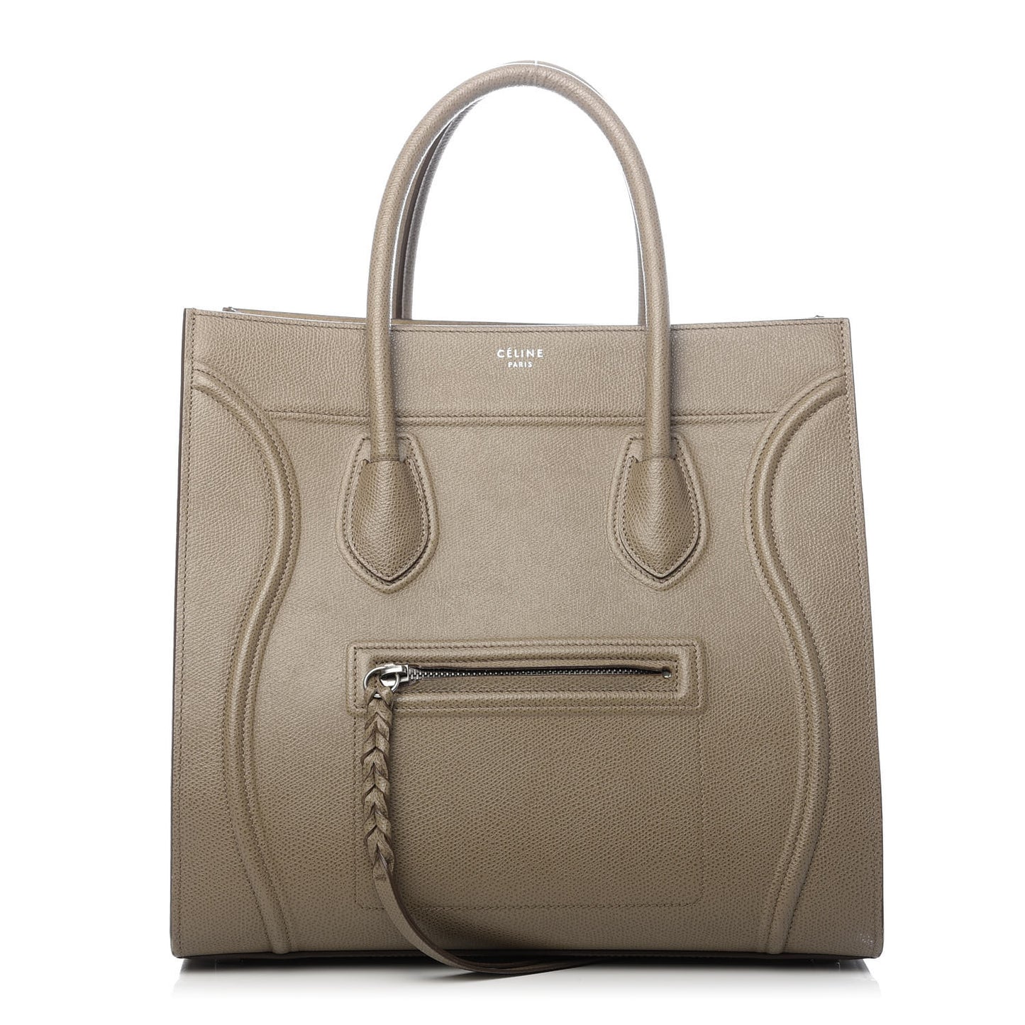 Grained Calfskin Medium Phantom Luggage Taupe