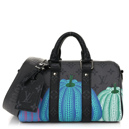 Louis Vuitton LV X YK Monogram Eclipse Reverse Pumpkin Keepall Bandouliere 25 Multicolor 1 of 9