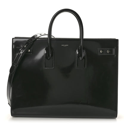 Saint Laurent Patent Calfskin Large Thin Sac De Jour Black 1 of 11