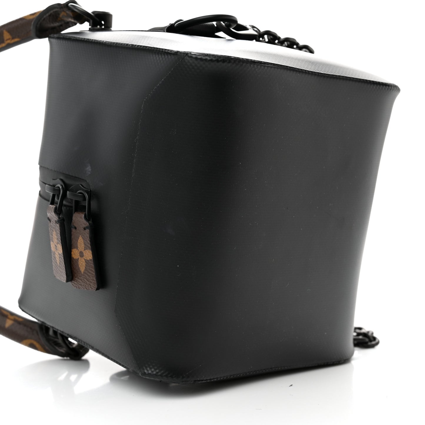 Calfskin Monogram Square Bag Black