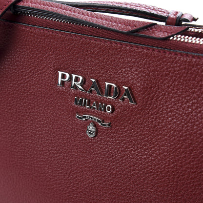 Prada Vitello Phenix Double Zip Crossbody Bag Rubino 10 of 10