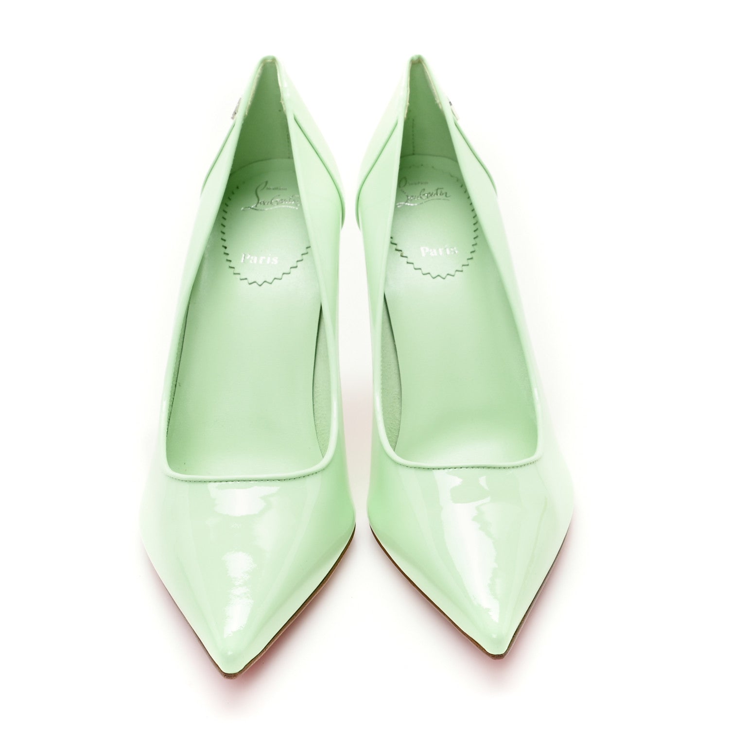 Christian Louboutin Patent Sporty Kate 85 Pumps 39 Studio Green