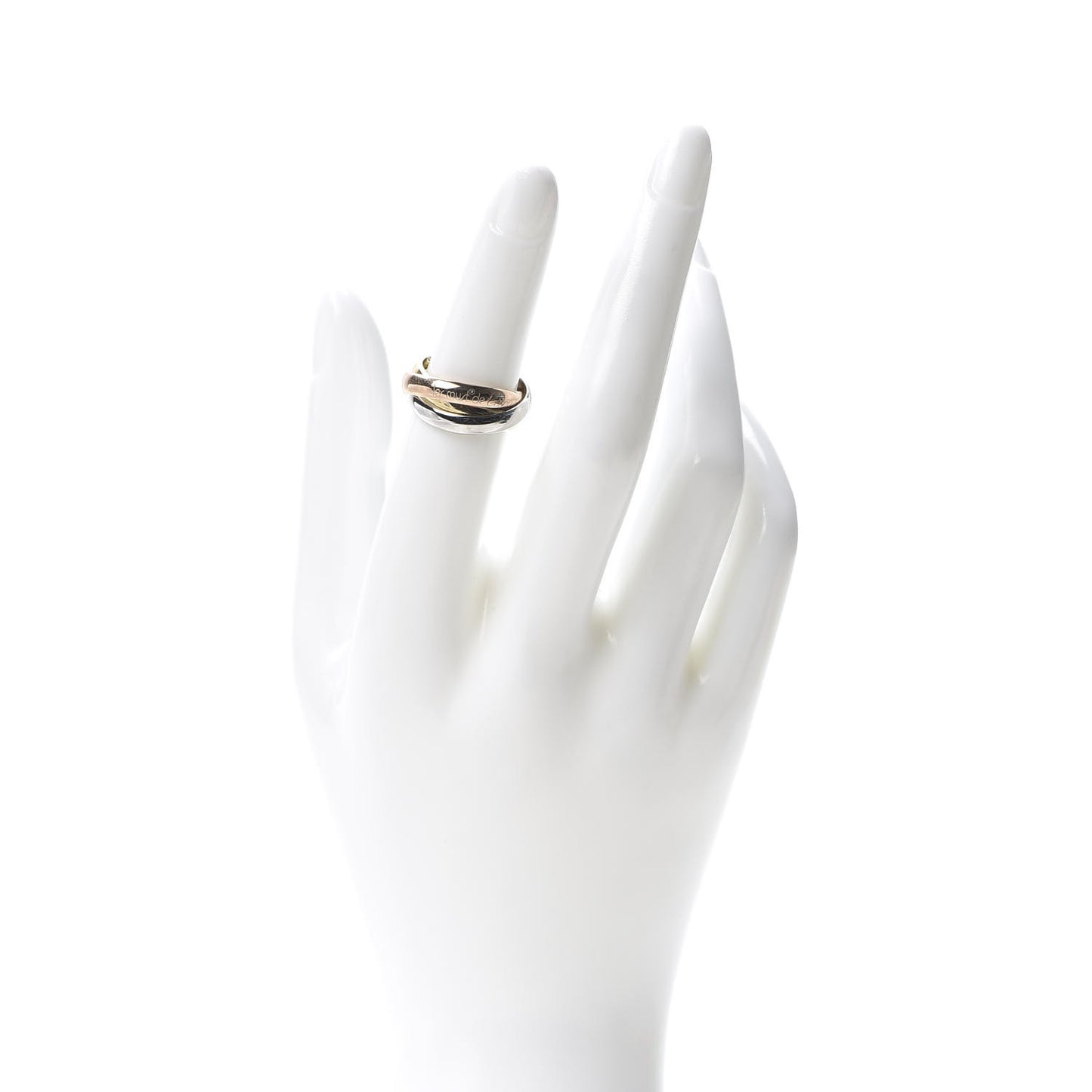 18K Pink Yellow White Gold Classic Les Must De Trinity Ring 50 5.25