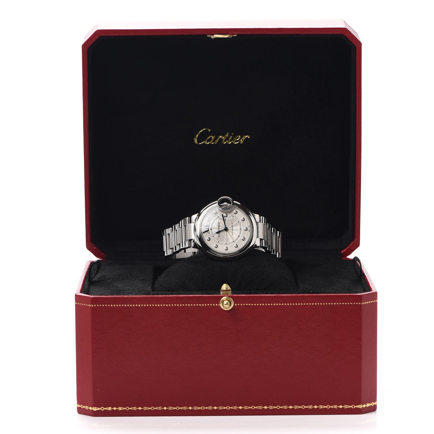 Cartier Stainless Steel Diamond 33mm Ballon Bleu De Cartier Automatic Watch 6 of 6