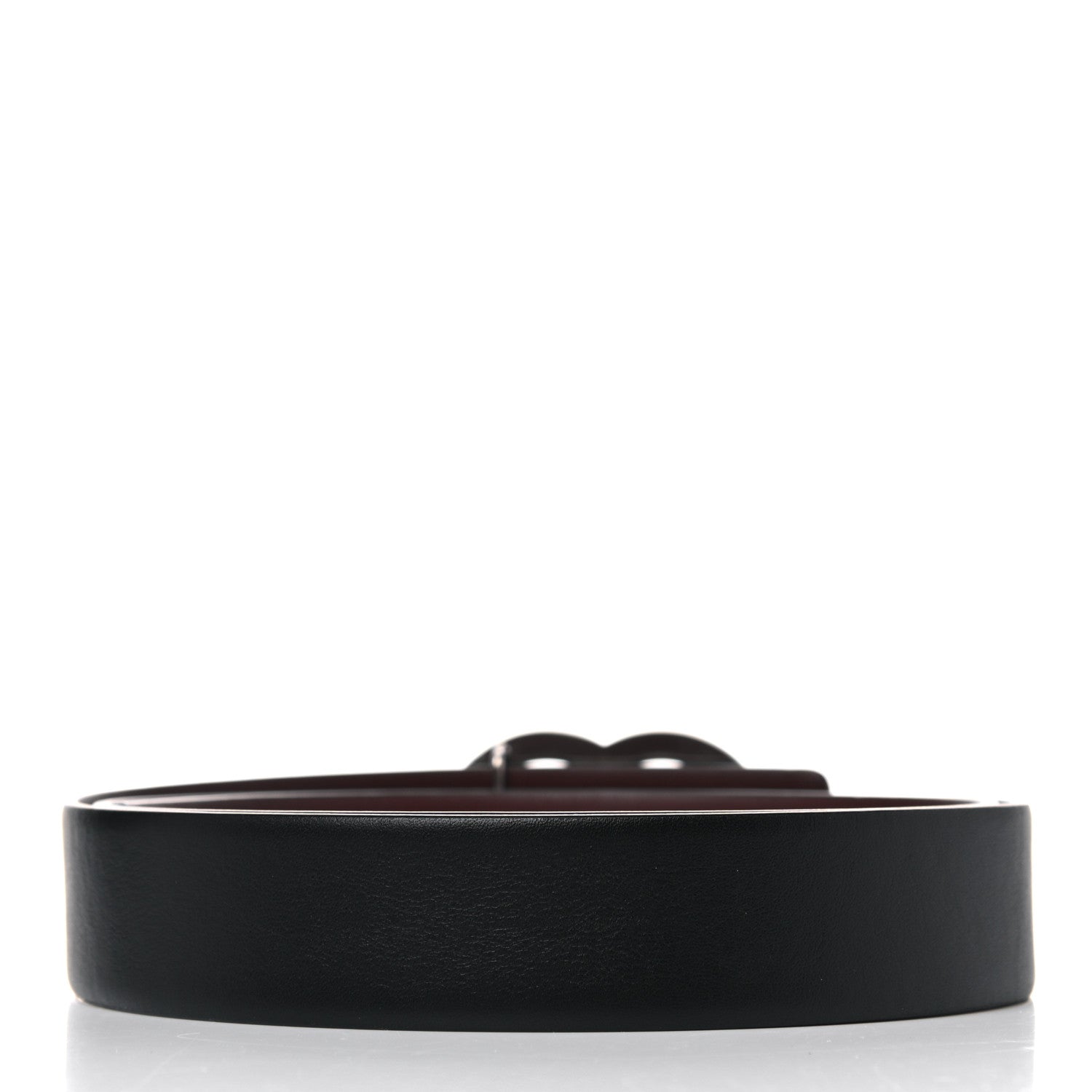 Chanel Calfskin CC Reversible Belt 90 Black Burgundy 2 of 5