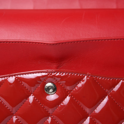 Chanel Patent Quilted Maxi Double Flap Red 11 of 18