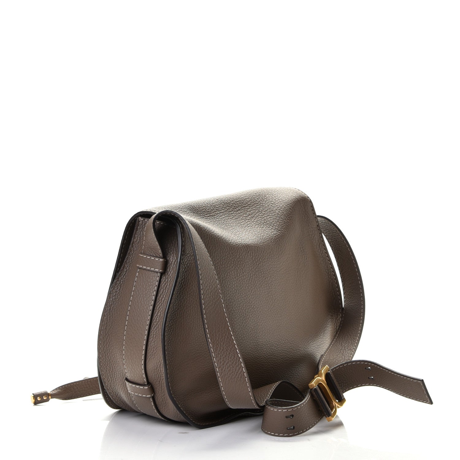 Chloe Calfskin Medium Marcie Round Crossbody Bag Truffle 2 of 5