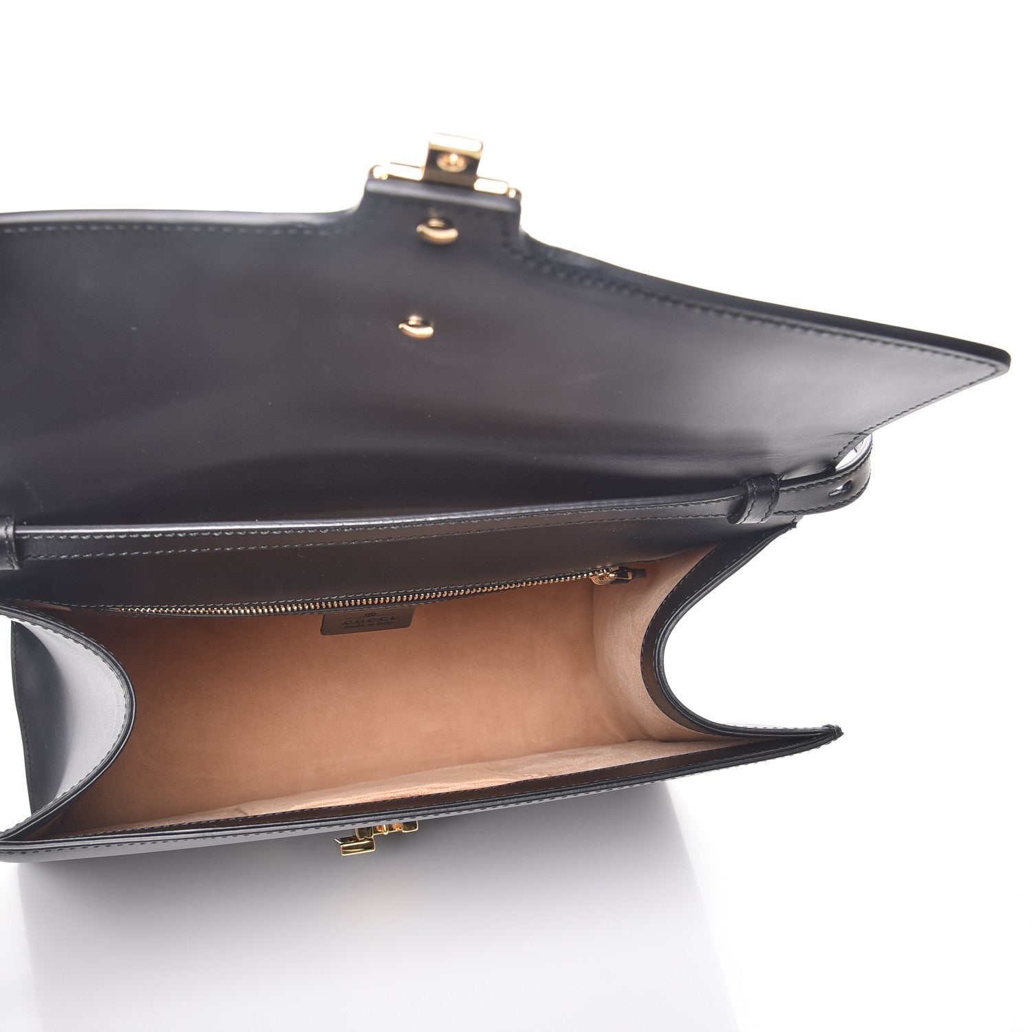 Gucci Calfskin Medium Sylvie Top Handle Bag Black 6 of 8