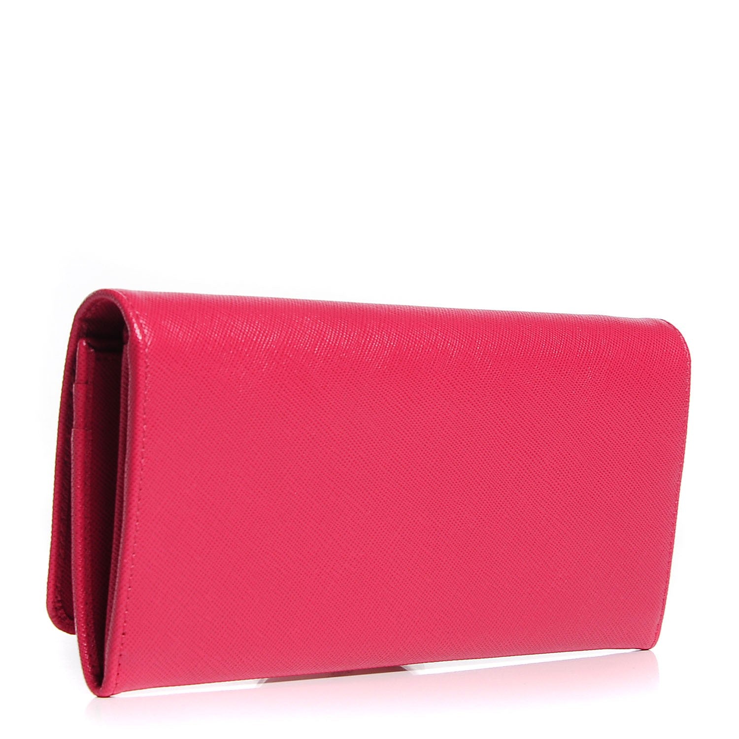 Prada Saffiano Metal Oro Chain Wallet Peonia 3 of 10