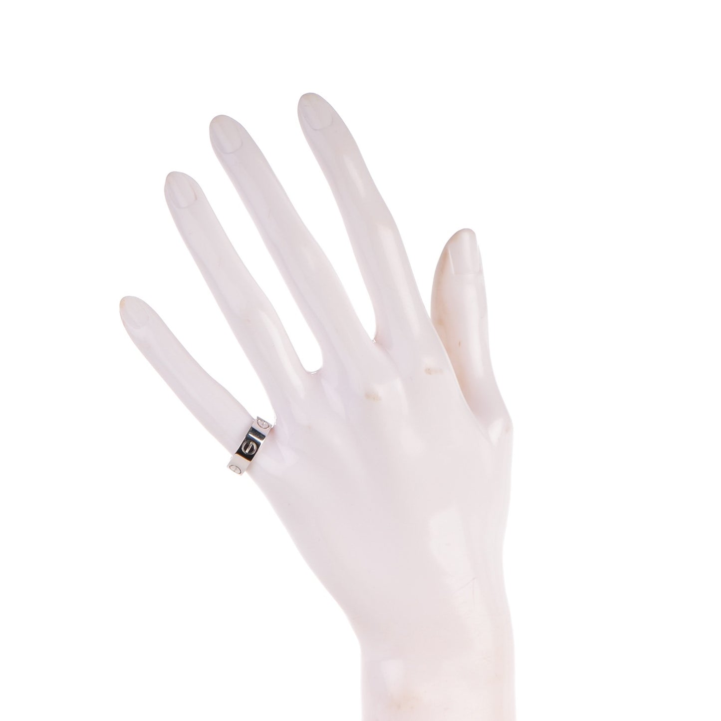 18K White Gold 5.5mm LOVE Ring 48 4.5