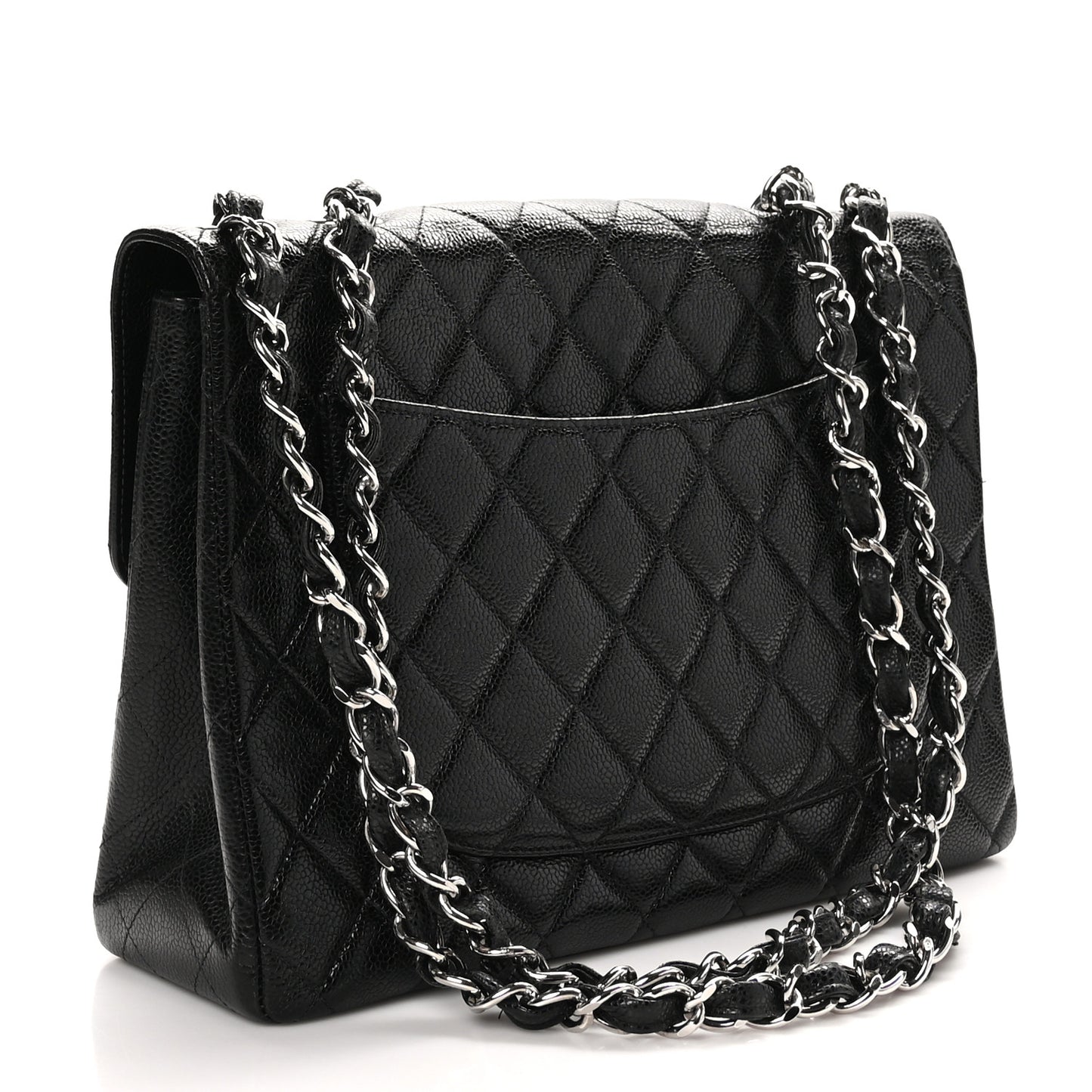 Caviar Quilted Jumbo Single Flap Black