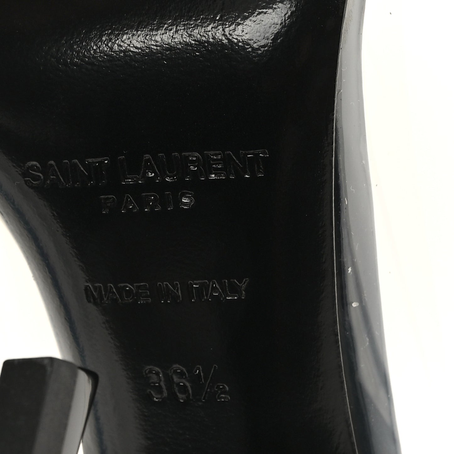 Patent Calfskin PVC Opyum 110 Pump 36.5 Black Transparent