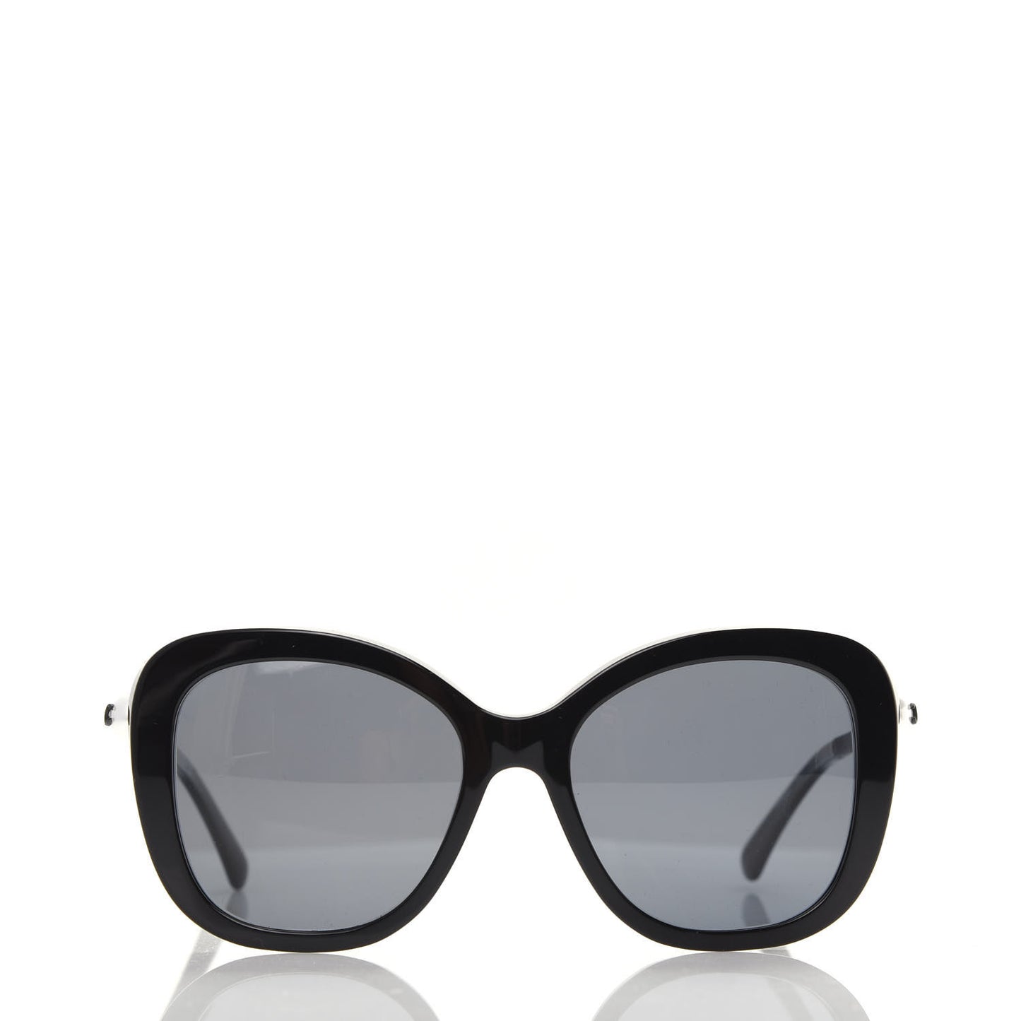 Acetate Butterfly Winter Pearl Sunglasses 5339-H Black