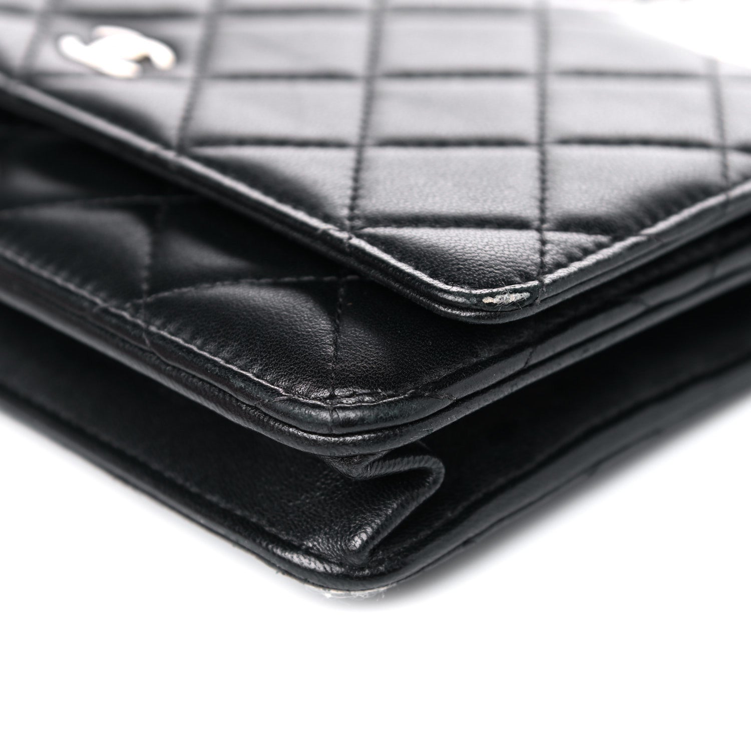 Chanel Lambskin Quilted Wallet On Chain WOC Black 11 of 18