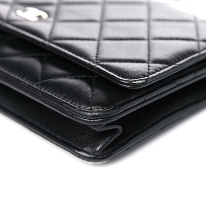 Chanel Lambskin Quilted Wallet On Chain WOC Black 11 of 18