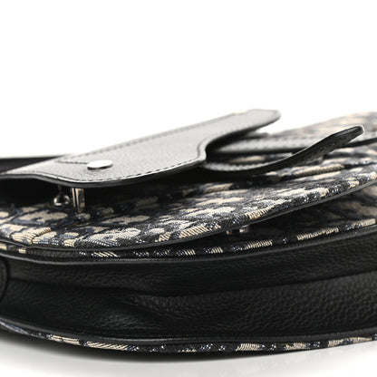 Christian Dior Oblique Saddle Messenger Pouch Beige Black 5 of 8