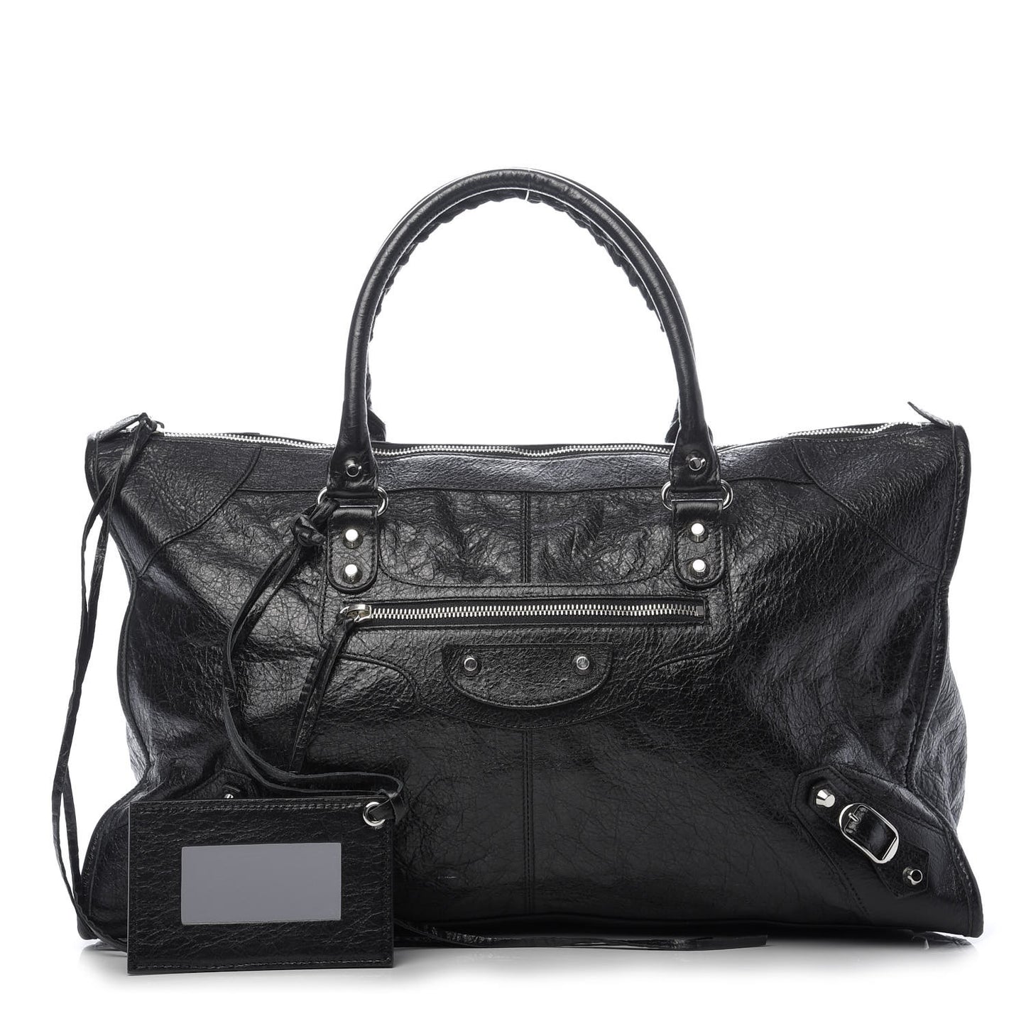 Agneau Classic Hardware Silver Work Black
