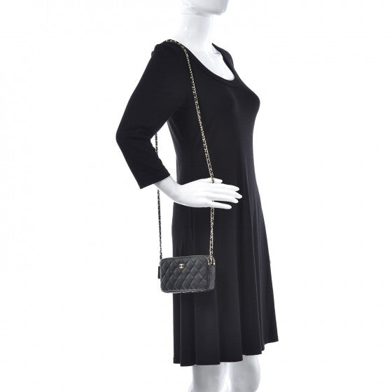 Chanel Caviar Quilted Small Clutch With Chain Black 2 of 13