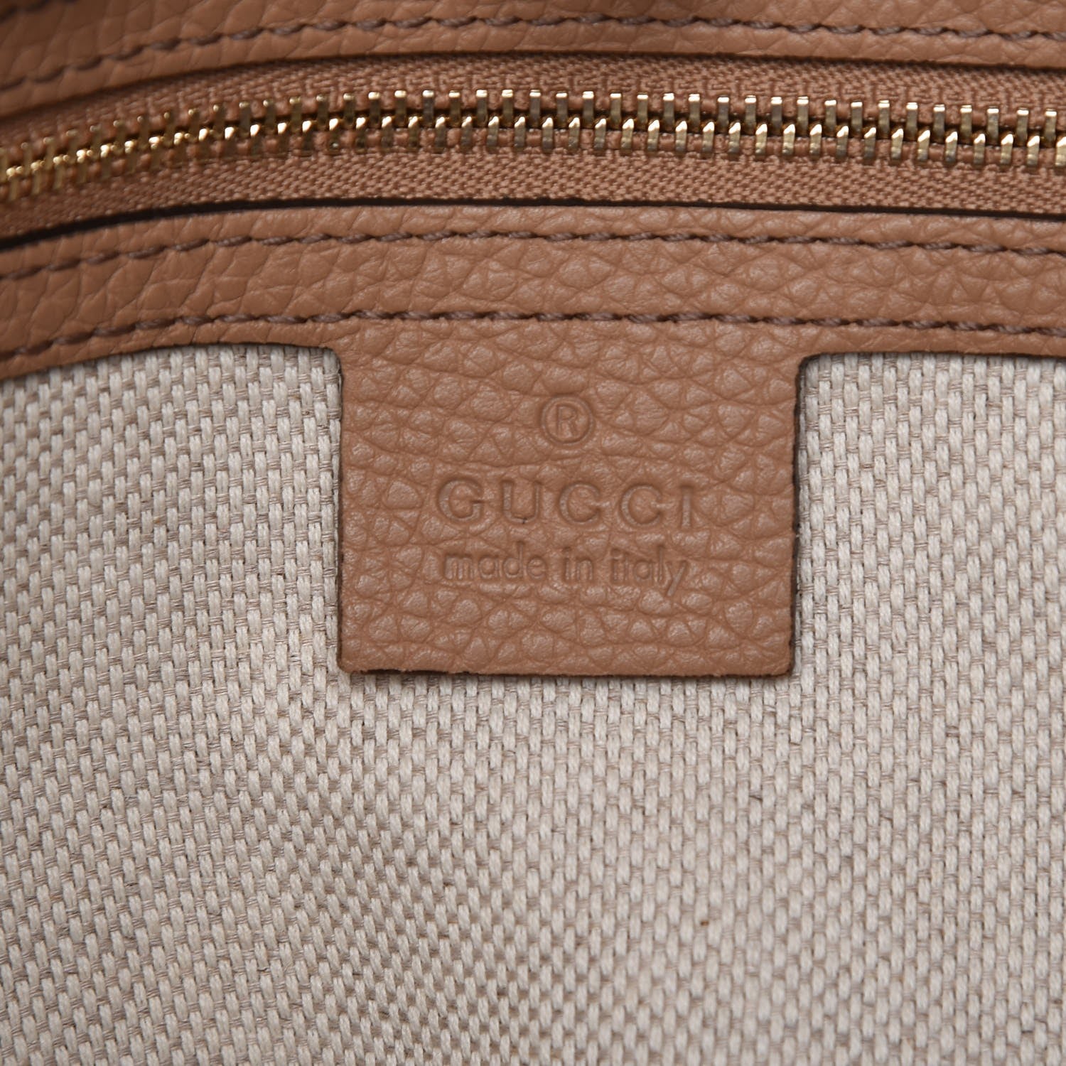 Gucci Pebbled Calfskin Medium Soho Chain Shoulder Bag Rose Beige 6 of 12