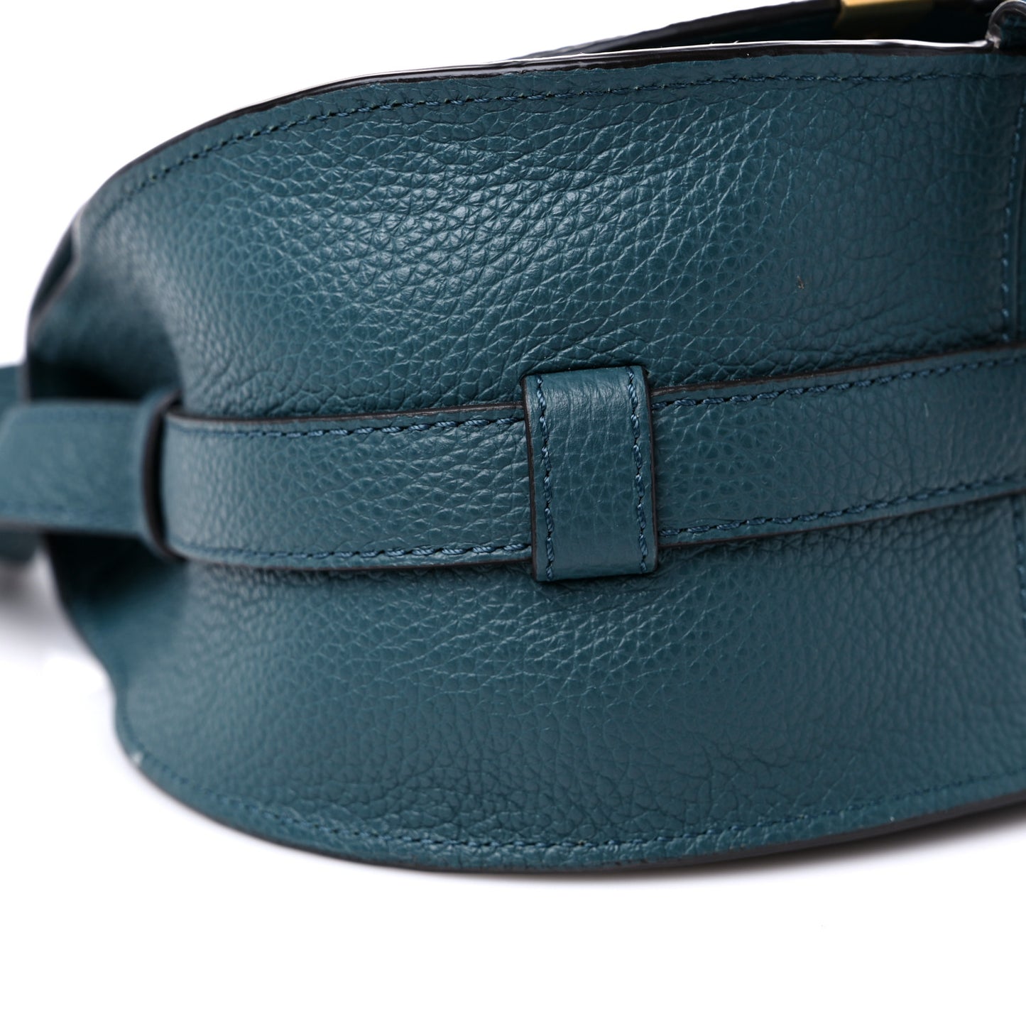 Calfskin Mini Marcie Round Crossbody Bag Teal