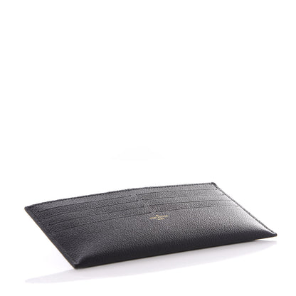 Louis Vuitton Calfskin Felicie Chain Wallet Card Holder Insert Black 3 of 5